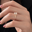2 Carat Asscher Cut Lab Grown Diamond Bezel Set Ring 14K Solid Gold - Mivaan Fine Jewelry