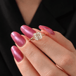 2 Carat Asscher Cut Lab Grown Diamond Bezel Set Ring 14K Solid Gold - Mivaan Fine Jewelry
