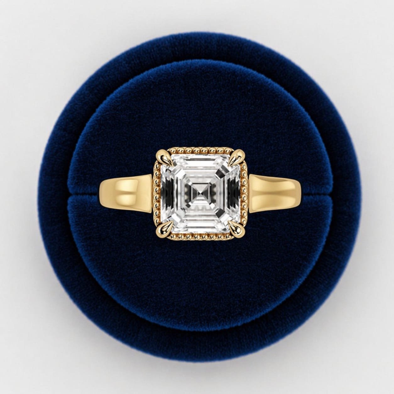2 Carat Asscher Cut Lab Grown Diamond Ring for Women - Mivaan Fine Jewelry