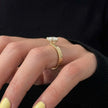 2 Carat Asscher Cut Lab Grown Diamond Solitaire Ring Textured Band - Mivaan Fine Jewelry