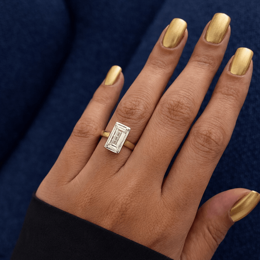 2 Carat Baguette Cut Lab Grown Diamond Engagement Ring - Mivaan Fine Jewelry