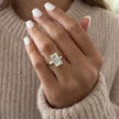 2 Carat Baguette Lab Grown Diamond Bezel Set Art Deco Engagement Ring - Mivaan Fine Jewelry