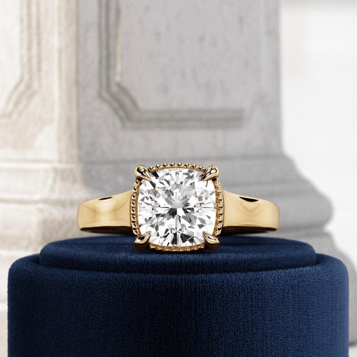 2 Carat Cushion Cut Lab Grown Diamond Engagement Ring - Mivaan Fine Jewelry