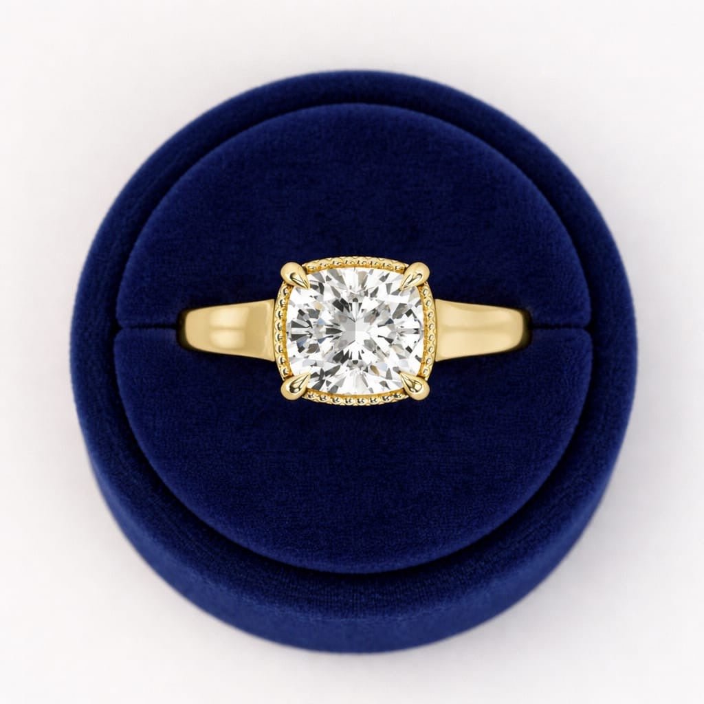 2 Carat Cushion Cut Lab Grown Diamond Engagement Ring - Mivaan Fine Jewelry