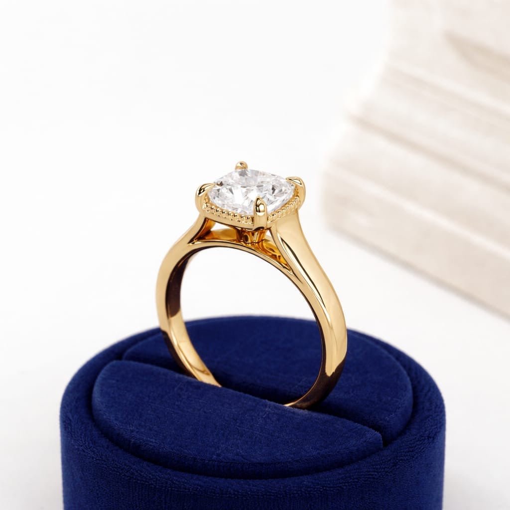 2 Carat Cushion Cut Lab Grown Diamond Engagement Ring - Mivaan Fine Jewelry
