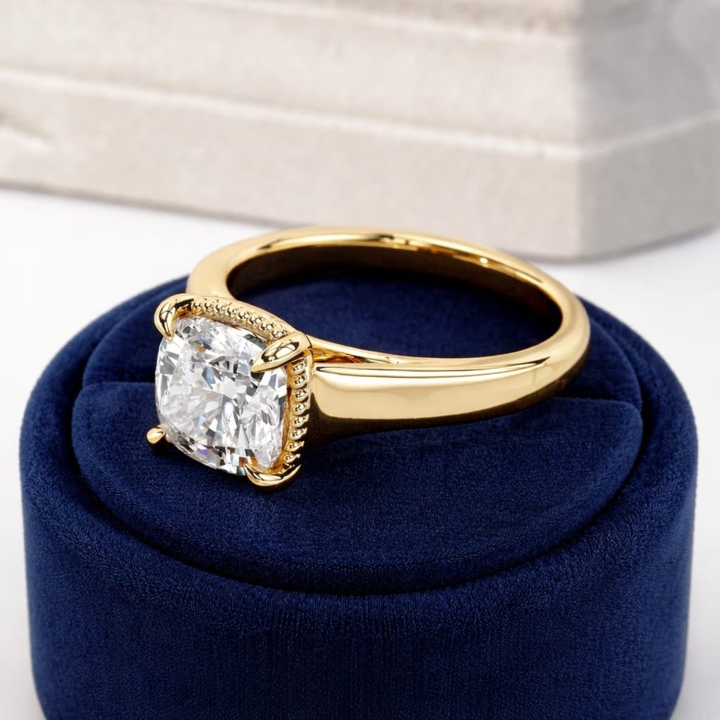 2 Carat Cushion Cut Lab Grown Diamond Engagement Ring - Mivaan Fine Jewelry
