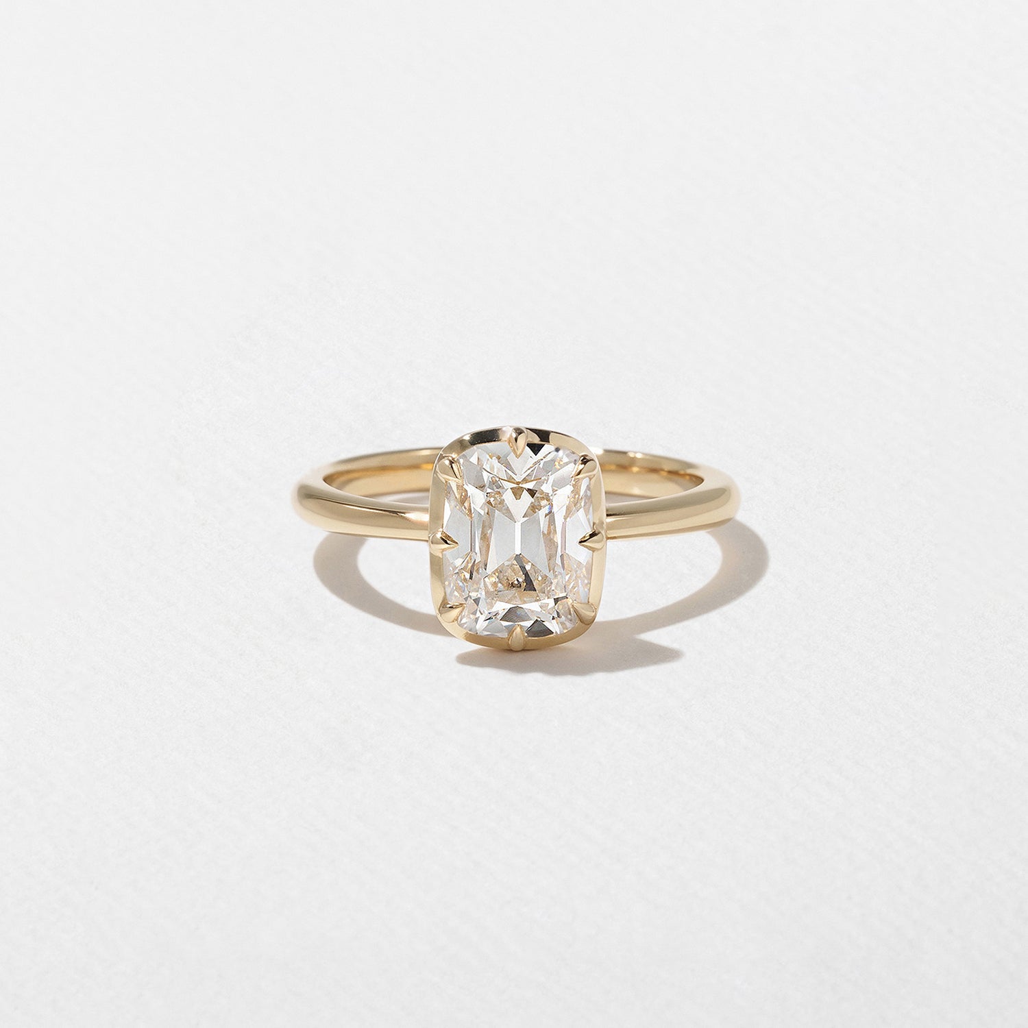 2 Carat Cushion Cut Lab Grown Diamond Ring in 14K Solid Gold - Mivaan Fine Jewelry