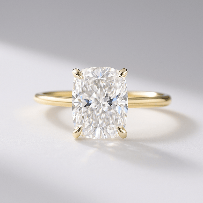 2 Carat Elongated Cushion Cut Diamond Wedding Ring for Women - Mivaan Fine Jewelry