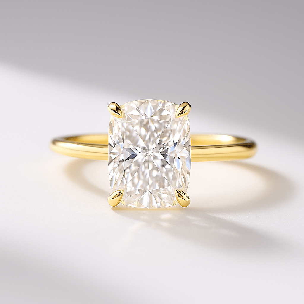 2 Carat Elongated Cushion Cut Diamond Wedding Ring for Women - Mivaan Fine Jewelry