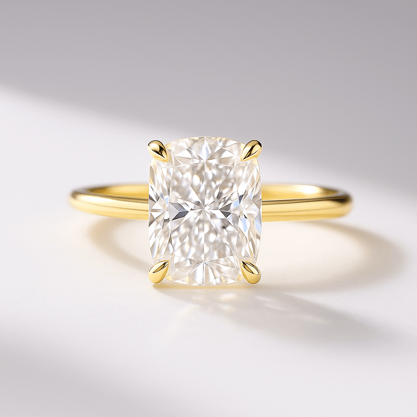 2 Carat Elongated Cushion Cut Diamond Wedding Ring for Women - Mivaan Fine Jewelry
