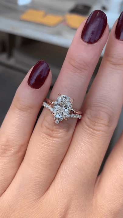 2 Carat Elongated Cushion Cut Diamond Wedding Ring for Women - Mivaan Fine Jewelry