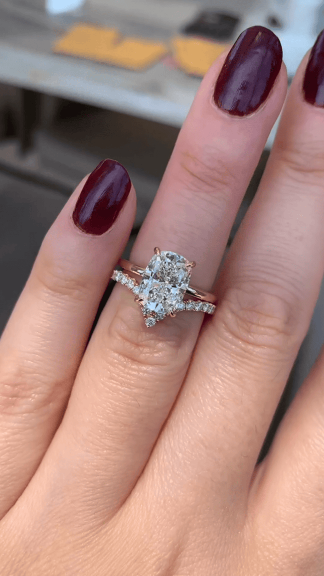 2 Carat Elongated Cushion Cut Diamond Wedding Ring for Women - Mivaan Fine Jewelry