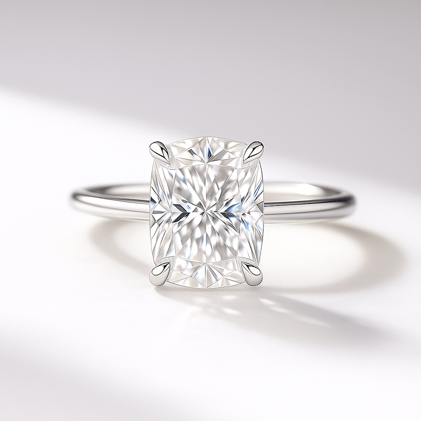 2 Carat Elongated Cushion Cut Diamond Wedding Ring for Women - Mivaan Fine Jewelry