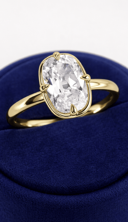 2 Carat Elongated Cushion Cut Lab Grown Diamond Ring - Mivaan Fine Jewelry