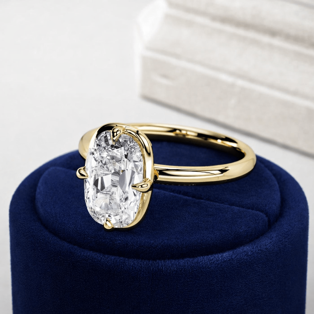 2 Carat Elongated Cushion Cut Lab Grown Diamond Ring - Mivaan Fine Jewelry