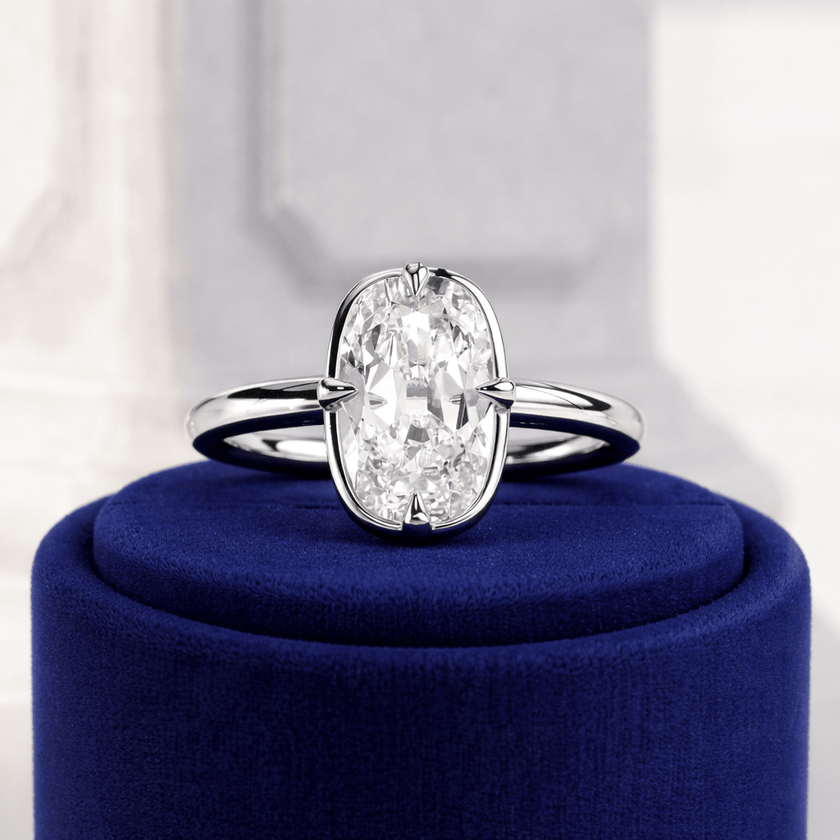 2 Carat Elongated Cushion Cut Lab Grown Diamond Ring - Mivaan Fine Jewelry