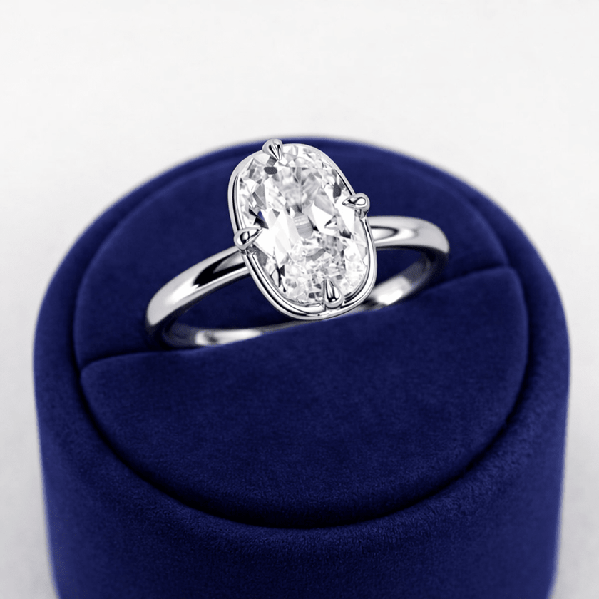 2 Carat Elongated Cushion Cut Lab Grown Diamond Ring - Mivaan Fine Jewelry