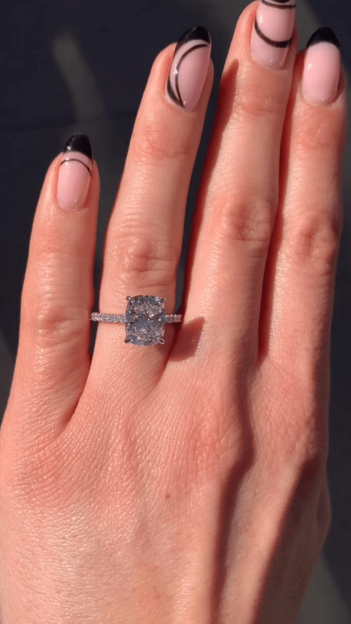 2 Carat Elongated Cushion Lab Diamond Engagement Ring in 14K Gold - Mivaan Fine Jewelry