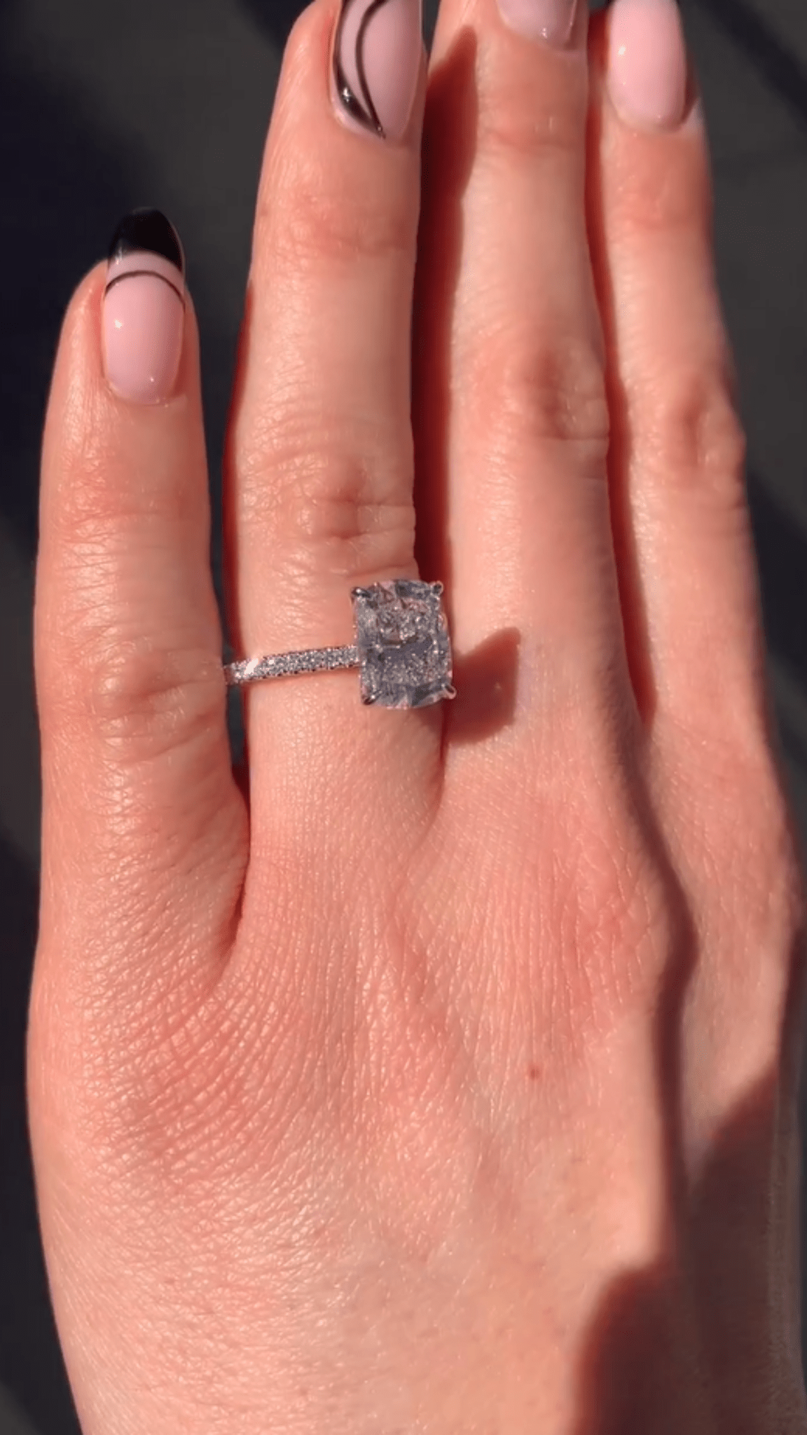 2 Carat Elongated Cushion Lab Diamond Engagement Ring in 14K Gold - Mivaan Fine Jewelry