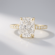 2 Carat Elongated Cushion Lab Diamond Engagement Ring in 14K Gold - Mivaan Fine Jewelry