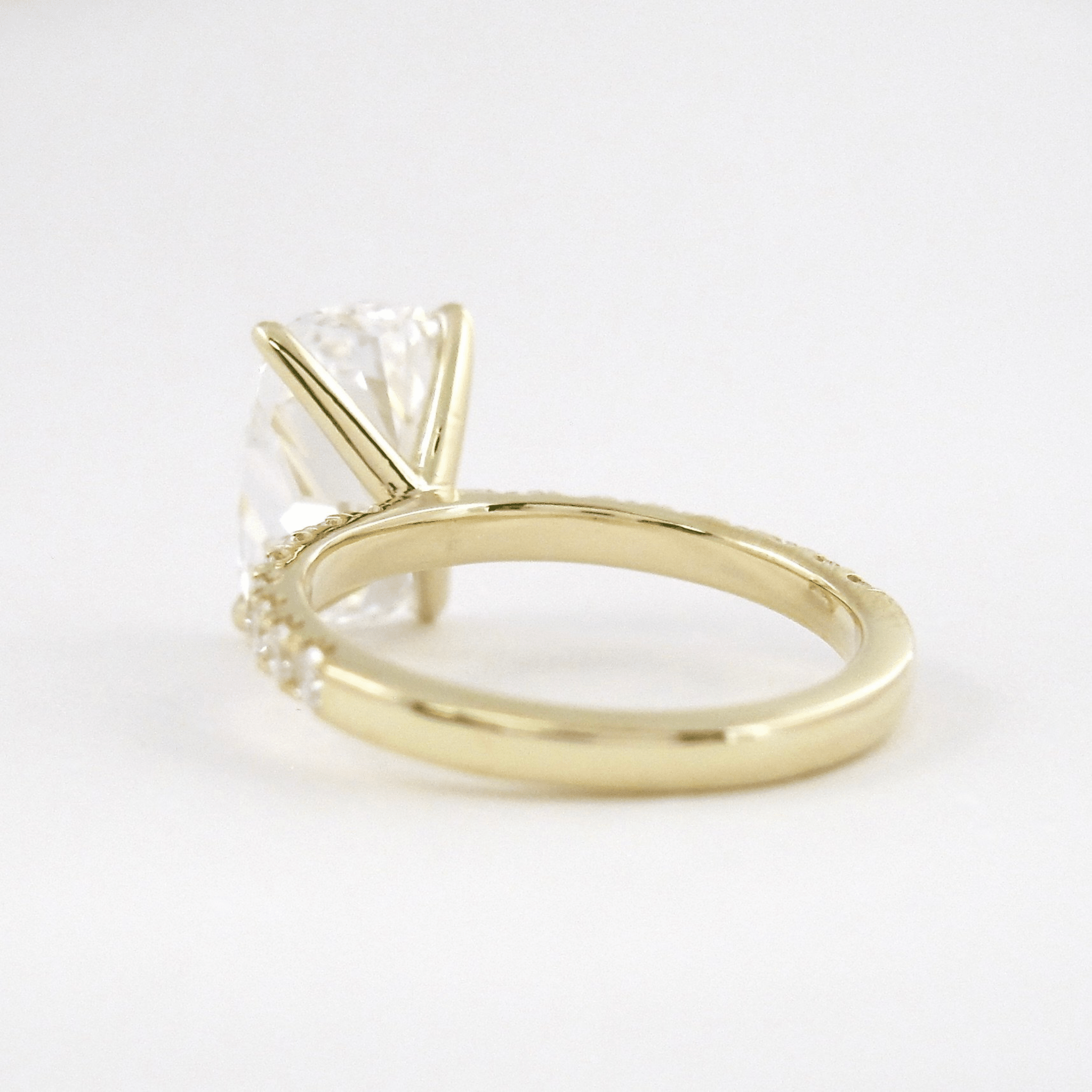 2 Carat Elongated Cushion Lab Diamond Engagement Ring in 14K Gold - Mivaan Fine Jewelry