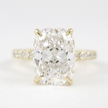 2 Carat Elongated Cushion Lab Diamond Engagement Ring in 14K Gold - Mivaan Fine Jewelry