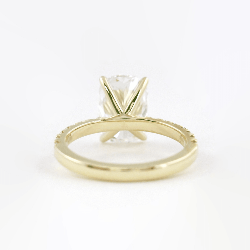 2 Carat Elongated Cushion Lab Diamond Engagement Ring in 14K Gold - Mivaan Fine Jewelry