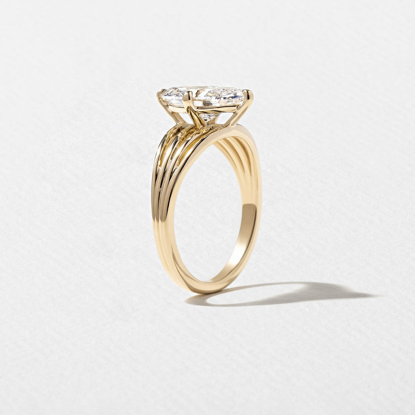 2 Carat Elongated Oval Cut Lab Grown Diamond Solitaire Ring - Mivaan Fine Jewelry