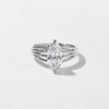 2 Carat Elongated Oval Cut Lab Grown Diamond Solitaire Ring - Mivaan Fine Jewelry