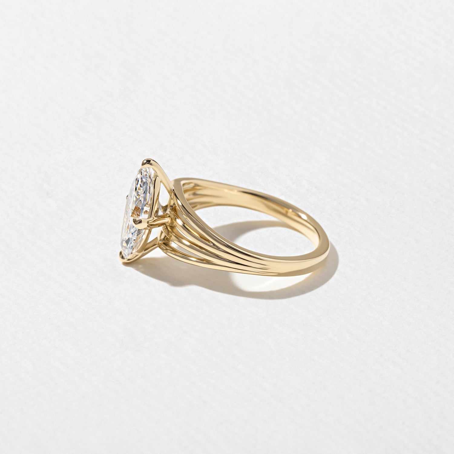 2 Carat Elongated Oval Cut Lab Grown Diamond Solitaire Ring - Mivaan Fine Jewelry