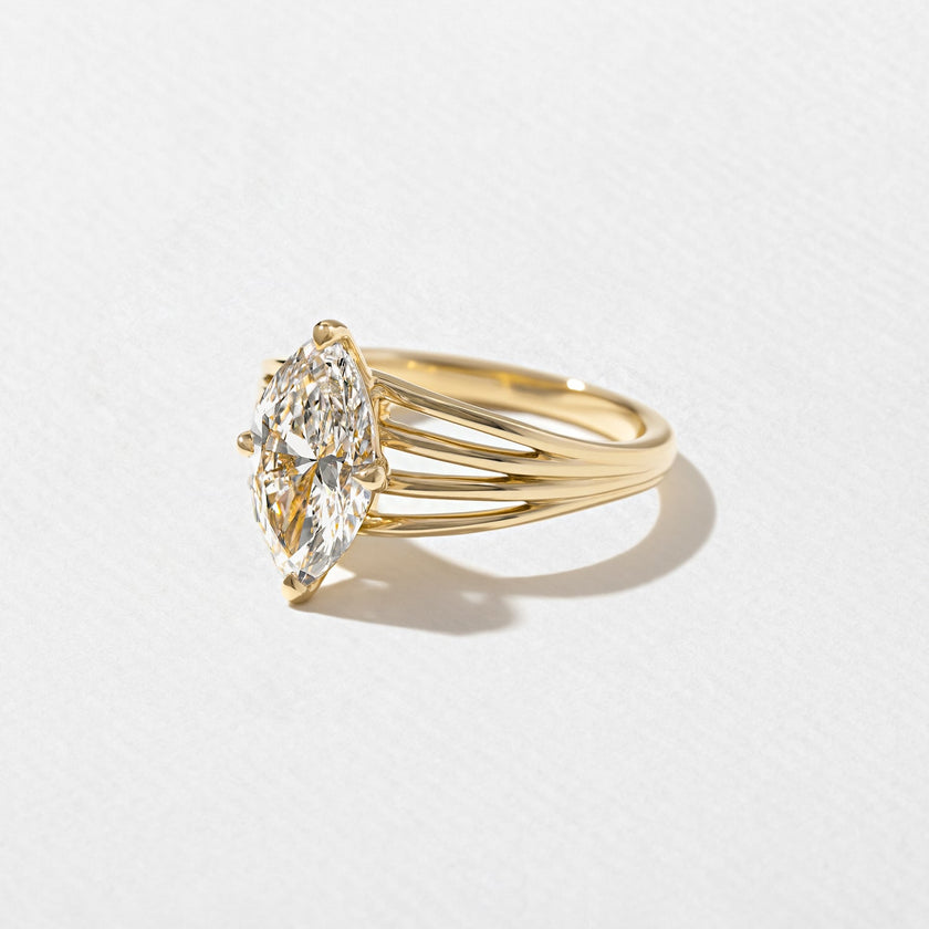 2 Carat Elongated Oval Cut Lab Grown Diamond Solitaire Ring - Mivaan Fine Jewelry