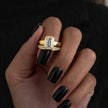 2 Carat Emerald Cut Lab Grown Diamond Bezel Set Solitaire Ring - Mivaan Fine Jewelry
