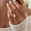 2 Carat Emerald Cut Lab Grown Diamond Half Bezel Engagement Ring - Mivaan Fine Jewelry
