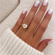 2 Carat Heart Cut Lab Grown Diamond Bezel Set Ring in 14K Solid Gold - Mivaan Fine Jewelry