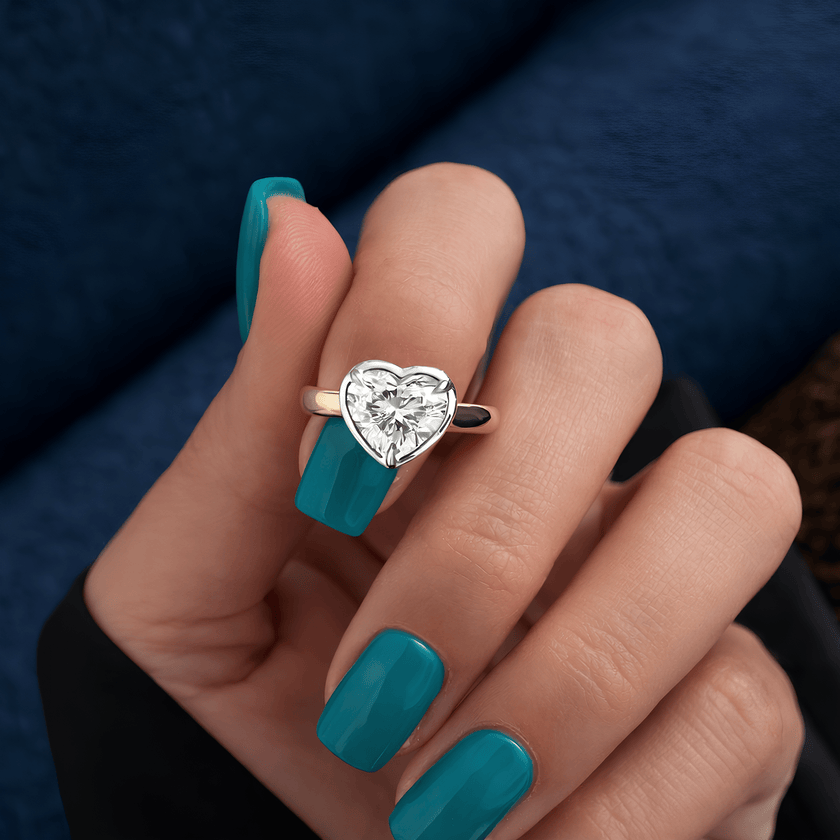2 Carat Heart Cut Lab Grown Diamond Engagement Ring for Women - Mivaan Fine Jewelry