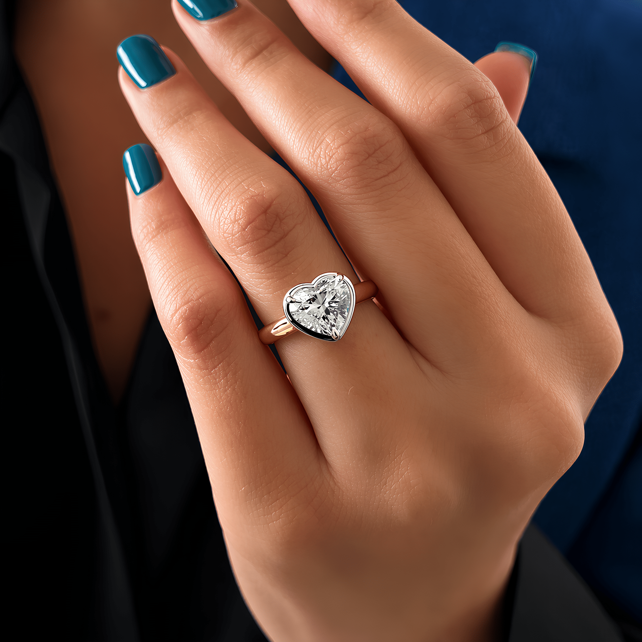 2 Carat Heart Cut Lab Grown Diamond Engagement Ring for Women - Mivaan Fine Jewelry