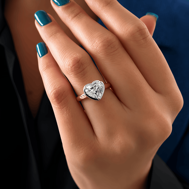 2 Carat Heart Cut Lab Grown Diamond Engagement Ring for Women - Mivaan Fine Jewelry