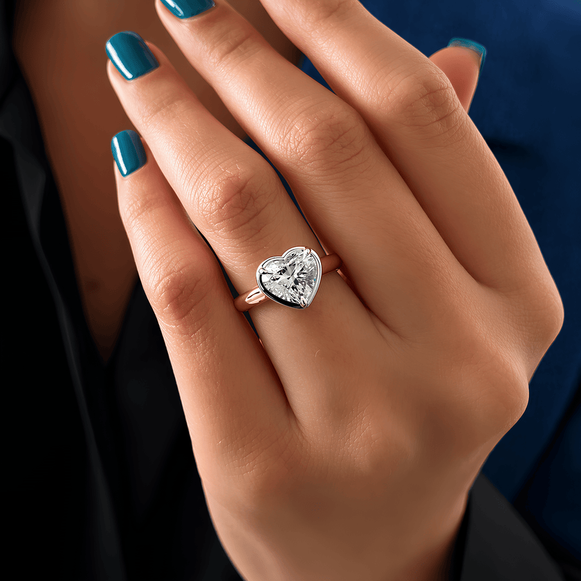 2 Carat Heart Cut Lab Grown Diamond Engagement Ring for Women - Mivaan Fine Jewelry