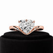 2 Carat Heart Shape Lab Grown Diamond Solitaire Ring Curved Band Engagement Ring - Mivaan Fine Jewelry