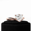 2 Carat Heart Shape Lab Grown Diamond Solitaire Ring Curved Band Engagement Ring - Mivaan Fine Jewelry