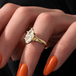 2 Carat Marquise Cut Lab Grown Diamond Prong Set Engagement Ring - Mivaan Fine Jewelry
