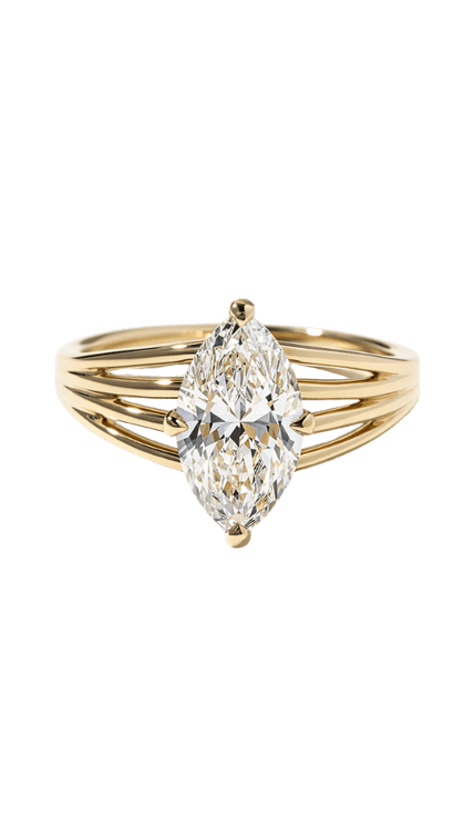 2 Carat Marquise Cut Lab Grown Diamond Solitaire Ring - Mivaan Fine Jewelry