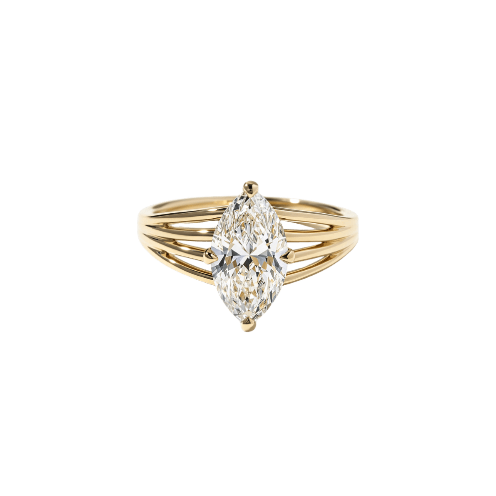 2 Carat Marquise Cut Lab Grown Diamond Solitaire Ring - Mivaan Fine Jewelry