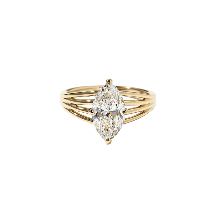 2 Carat Marquise Cut Lab Grown Diamond Solitaire Ring - Mivaan Fine Jewelry