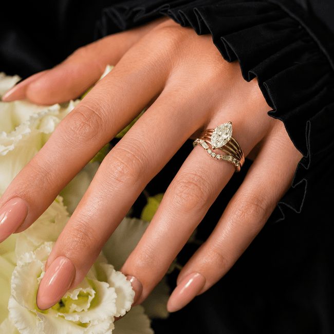 2 Carat Marquise Cut Lab Grown Diamond Solitaire Ring - Mivaan Fine Jewelry