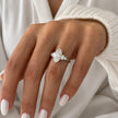 2 Carat Marquise Lab Grown Diamond Five Stone Ring in 14K White Gold - Mivaan Fine Jewelry