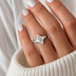 2 Carat Marquise Lab Grown Diamond Five Stone Ring in 14K White Gold - Mivaan Fine Jewelry