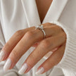 2 Carat Marquise Lab Grown Diamond Five Stone Ring in 14K White Gold - Mivaan Fine Jewelry