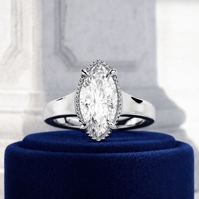 2 Carat Marquise Lab Grown Diamond Prong Set Ring for Women - Mivaan Fine Jewelry