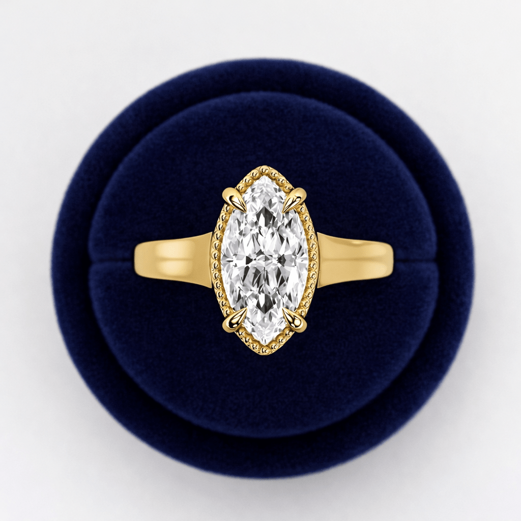 2 Carat Marquise Lab Grown Diamond Prong Set Ring for Women - Mivaan Fine Jewelry